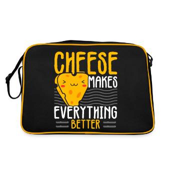 Le fromage rend tout meilleur Fromage fromage - Sac Retro - noir/or - Dos