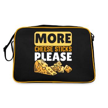 Plus de bâtonnets de fromage s’il vous plaît Cheesy Cheese Foodie - Sac Retro - noir/or - Dos