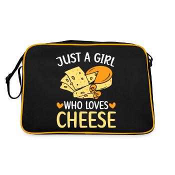 Juste une fille qui aime le fromage Cheesy Cheese Food - Sac Retro - noir/or - Dos