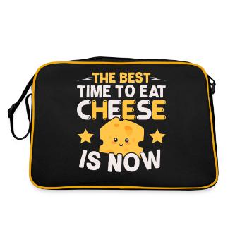 Le meilleur moment pour manger du fromage est maintenant Cheesy - Sac Retro - noir/or - Dos