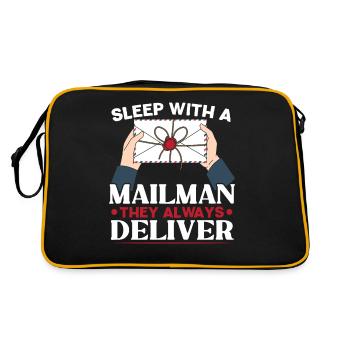 Sleep with a postman You always deliver - Retro Bag - black/gold - Back