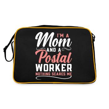 I am a mother and a postal worker Not - Retro Bag - black/gold - Back