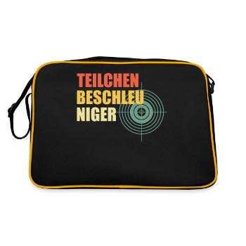 Schützenkönig Schützenverein Schießsport - Retro Tasche - Schwarz/Gold - Hinten