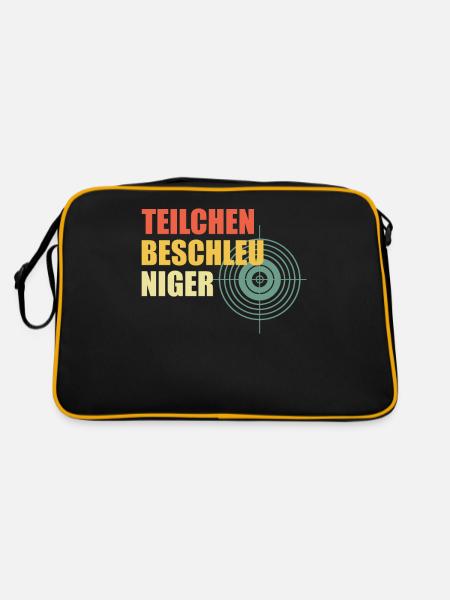 Schützenkönig Schützenverein Schießsport - Retro Tasche - Schwarz/Gold - Hinten