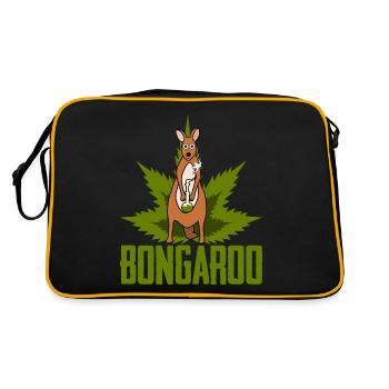 Kangourou au narguilé de chanvre Kangourous - Sac Retro - noir/or - Dos