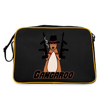 Kangourou avec des armes Kangourous - Sac Retro - noir/or - Dos