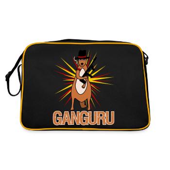Kangourou avec pistolet Kangourous - Sac Retro - noir/or - Dos