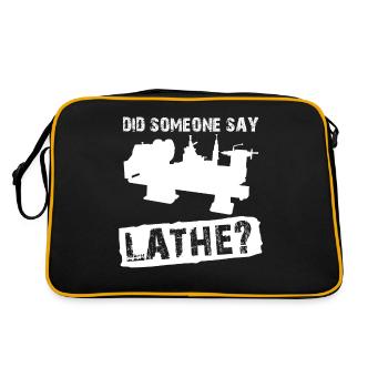 Machining Lathe Milling Cutter Lathe - Retro Bag - black/gold - Back