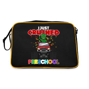 Monster Truck Dinosaur Preschool I Cadeau - Sac Retro - noir/or - Dos
