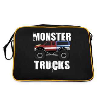 Monster Truck Big Tire Enfant Amour I Cadeau - Sac Retro - noir/or - Dos