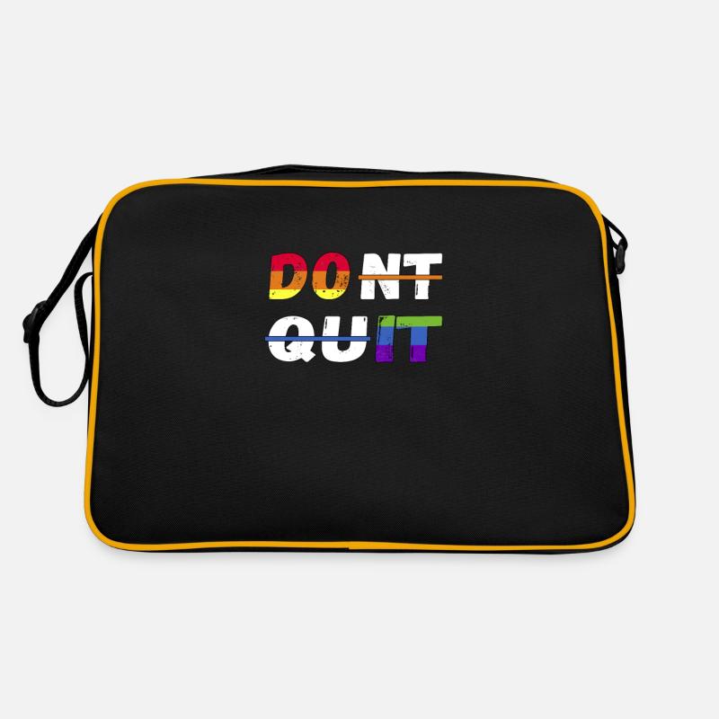 LGBTQ Pride Regenbogen DO IT and Dont Quit Retro Tasche