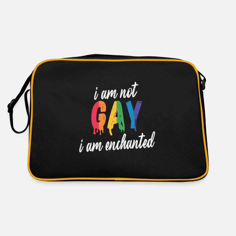 LGBTQ ich bin nicht Schwul ich bin Verzaubert Retro Tasche