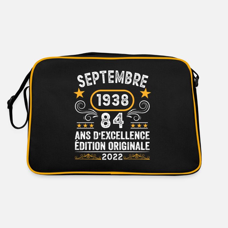 Septembre 1938 84 Ans Anniversaire Idée Cadeau Sac Retro