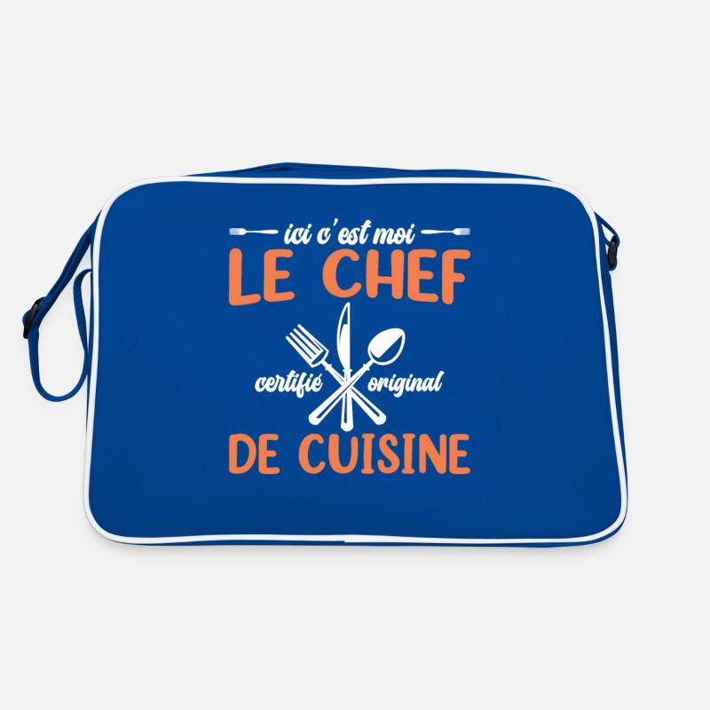 Ici C'est Moi Le Chef Cuisine Restaurant Cuisinier Sac Retro