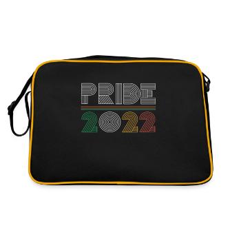 LGBTQ Pride 2022 Monat Revolution Faust Regenbogen - Retro Tasche - Schwarz/Gold - Hinten