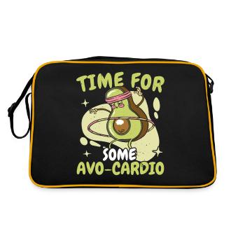 Zeit für etwas Avo-Kardio Avocado-Liebhaber Guac K - Retro Tasche - Schwarz/Gold - Hinten