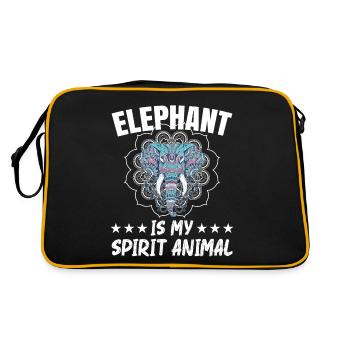 L’éléphant est mon âme animal animal sauvage animal animal - Sac Retro - noir/or - Dos