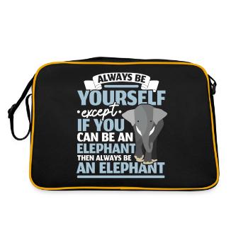 Be an Elephant Wildlife Animal Safari Zookeeper - Retro Bag - black/gold - Back