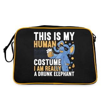 A drunken elephant Wildlife Safari Zookeeper - Retro Bag - black/gold - Back