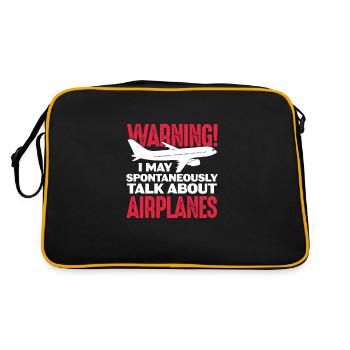 Cadeau Pilot Airplane Flying Flyer - Sac Retro - noir/or - Dos