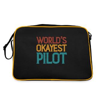 Cadeau Pilot Airplane Flying Flyer - Sac Retro - noir/or - Dos