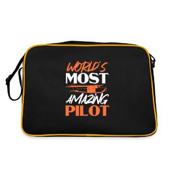 Cadeau Pilot Airplane Flying Flyer - Sac Retro - noir/or - Dos