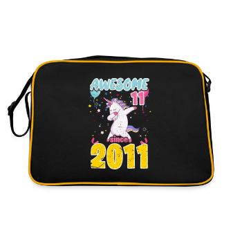 Licorne du 11e anniversaire - Sac Retro - noir/or - Dos