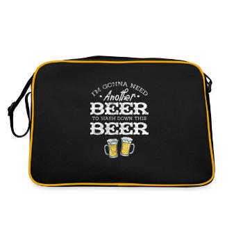 Bière Alcool Boire JGA Bière Mug Boire Cadeau - Sac Retro - noir/or - Dos