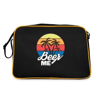 Bier - Retro Tasche - Schwarz/Gold - Hinten
