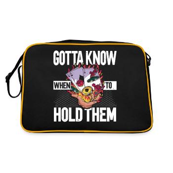 Vous devez savoir quand les tenir Poker Ca - Sac Retro - noir/or - Dos