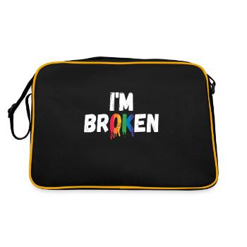 LGBTQ Pride I'm Ok - Menschenrechte - Retro Tasche - Schwarz/Gold - Hinten