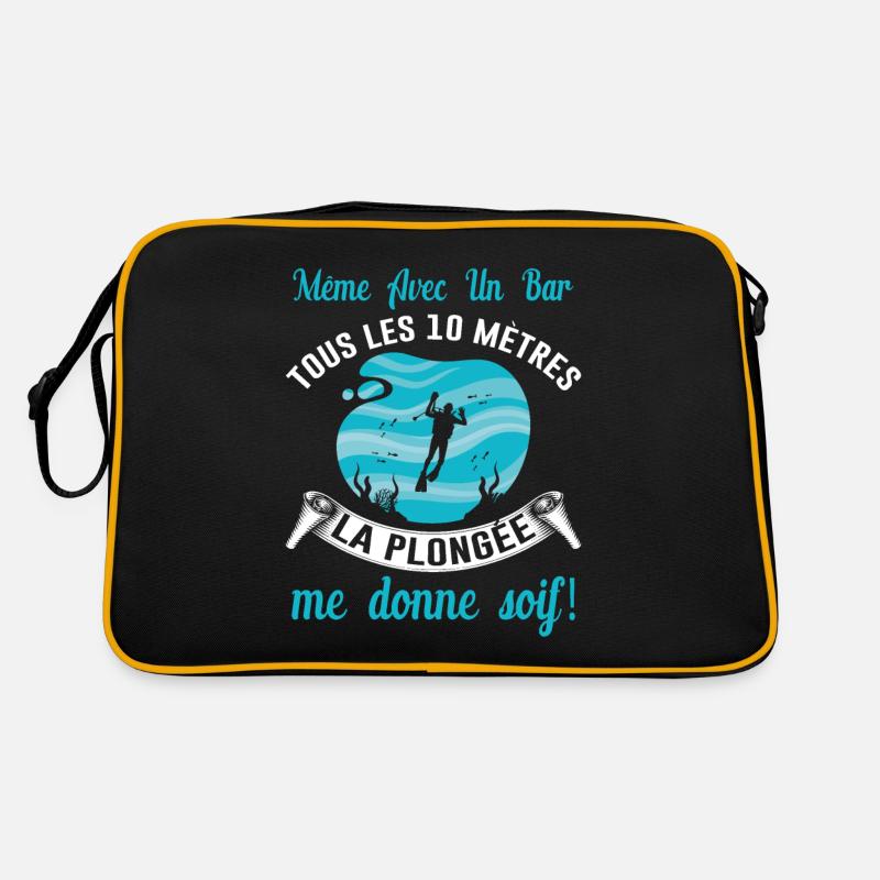 Plongée Sous Marine Mer Idée Cadeau Plongeur Océan Sac Retro
