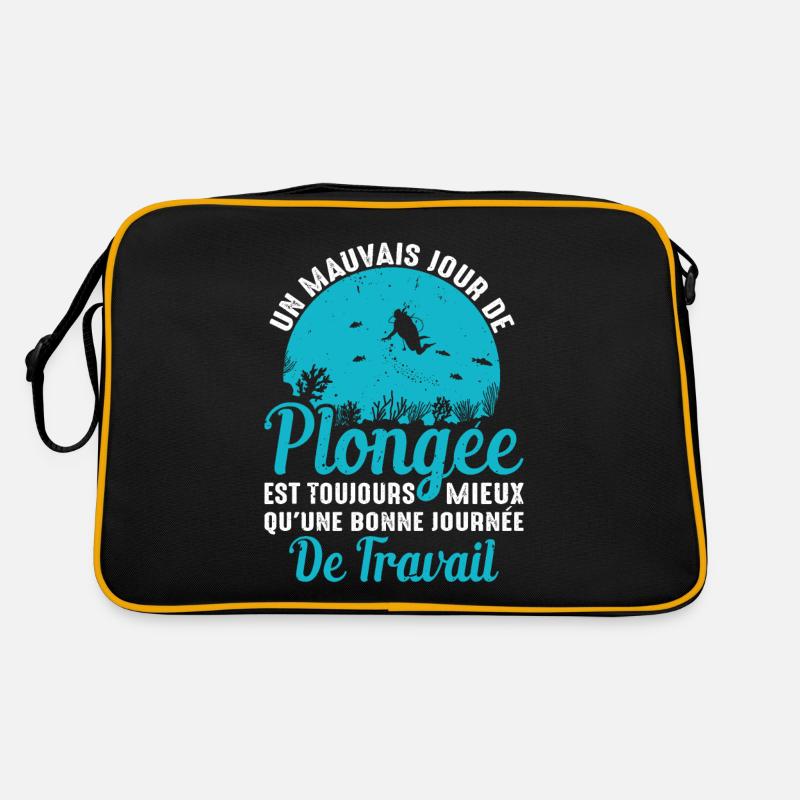 Plongée Anniversaire Idée Cadeau Design Mer Humour Sac Retro