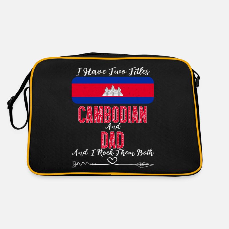 I Have Two Titles Cambodian and Dad Cambodia Retro Tasche