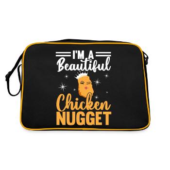 Je suis un beau poulet Nugget Nug Life Nuggi - Sac Retro - noir/or - Dos