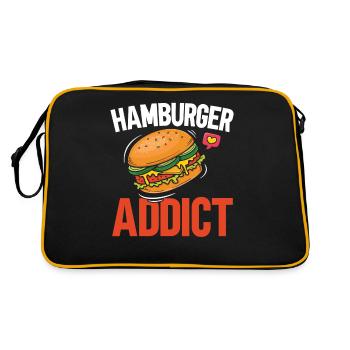 Hamburg Addicted Burger Eater Food Lover Fo - Retro Bag - black/gold - Back