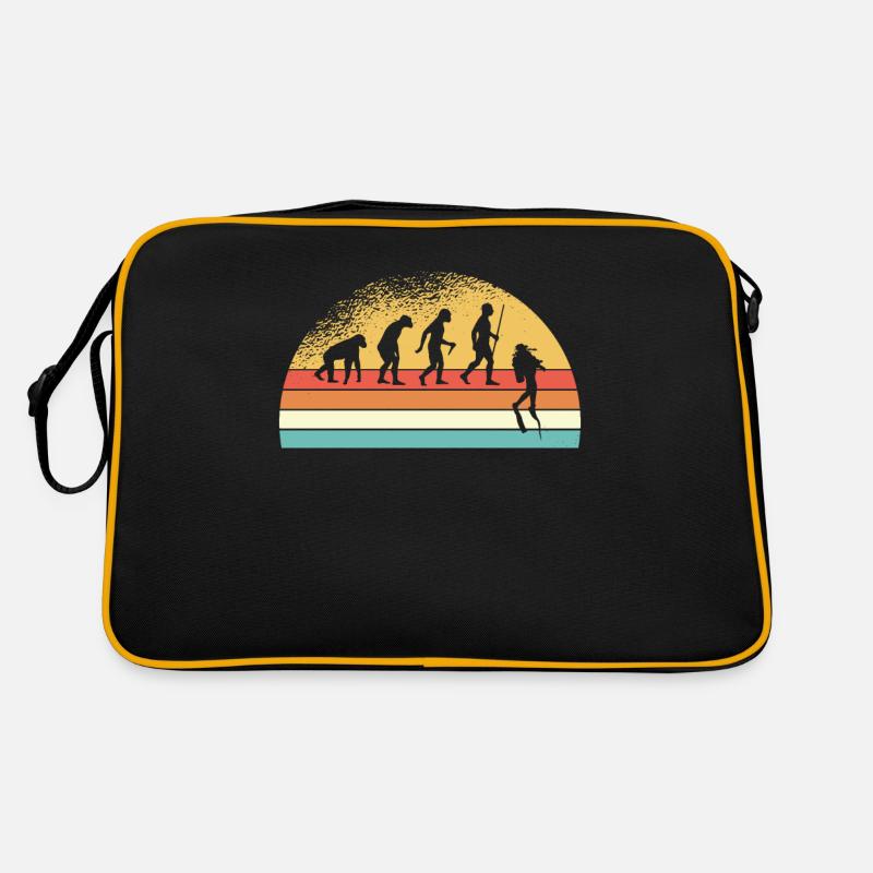 Evolution des Vintage-Tauchens Geschenkidee Meer Retro Tasche