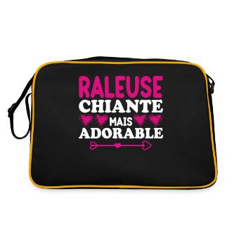 Raleuse Chiante Mais Adorable - Sac Retro - noir/or - Dos