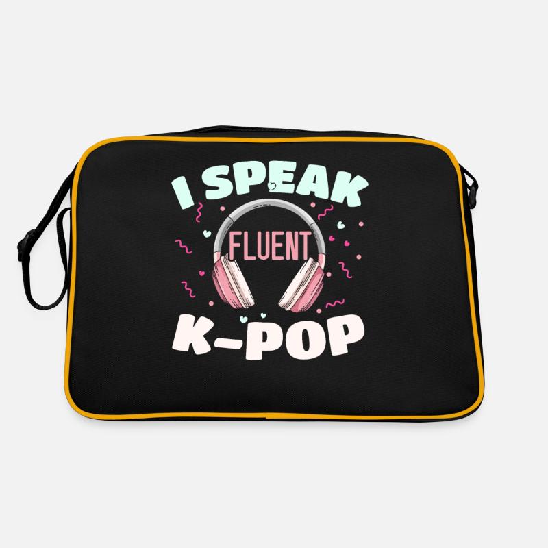 I speak fluent K-Pop Korean Pop Music K- Retro Bag