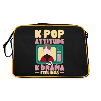 K-Pop Attitude with K-Drama Feelings Korean Mu - Retro Bag - black/gold - Back