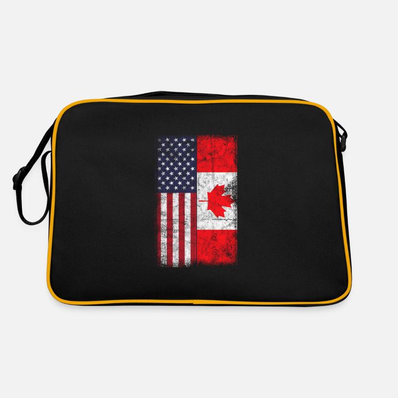 Canada USA Maple Leaf America Flag Gift Retro Bag