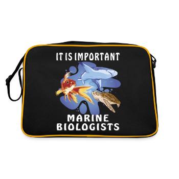 IT IS IMPORTANT MARINE BIOLOGISTS - Retro Bag - black/gold - Back