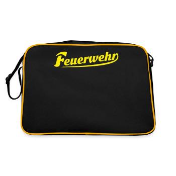 FIRE BRIGADE - Retro Bag - black/gold - Back
