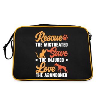 Soins aux animaux Sauveteurs d’animaux Droits des animaux - Sac Retro - noir/or - Dos