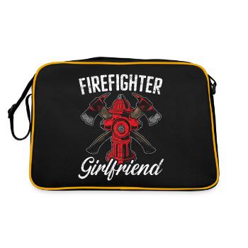 Firefighter Girlfriend Firefighting Firefighter - Retro Bag - black/gold - Back