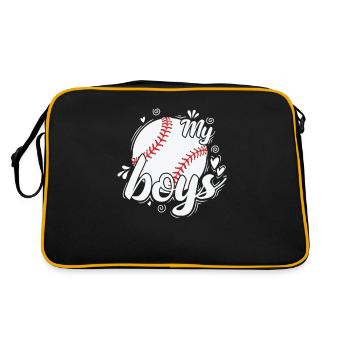 Mes garçons Baseball Équipe De Sports de Balle - Sac Retro - noir/or - Dos
