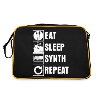 Synthesizer Analog Synth Synthesizers - Retro Bag - black/gold - Back