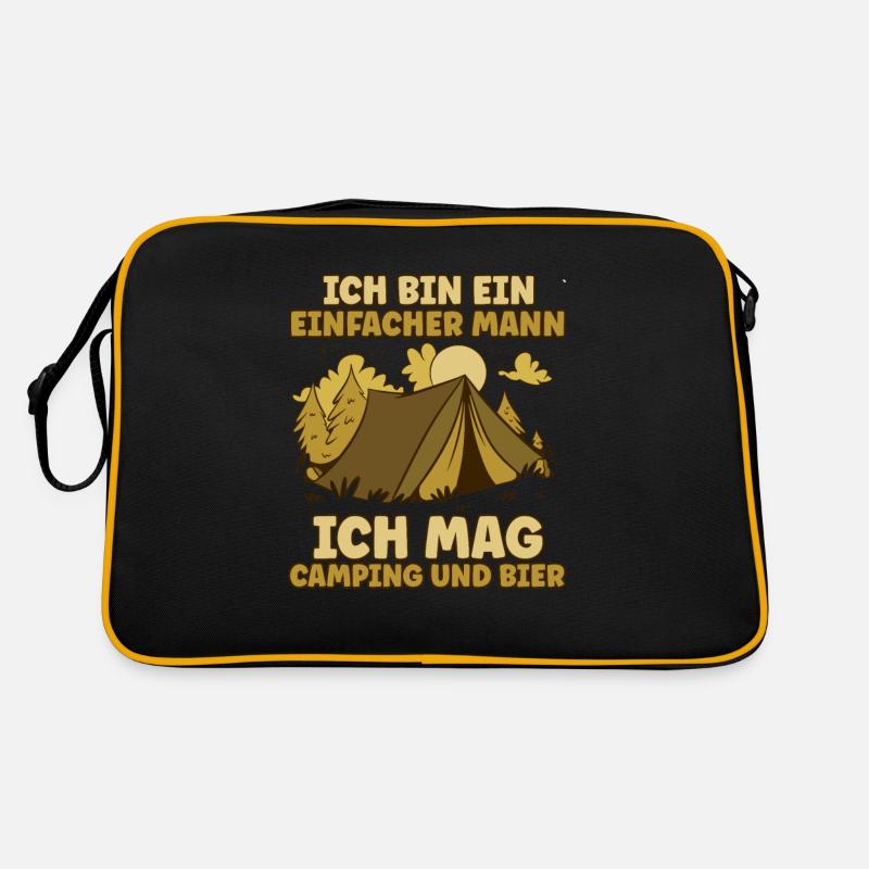 Ich Bin Ein Einfacher Mann Ich Mag Camping Bier Retro Tasche