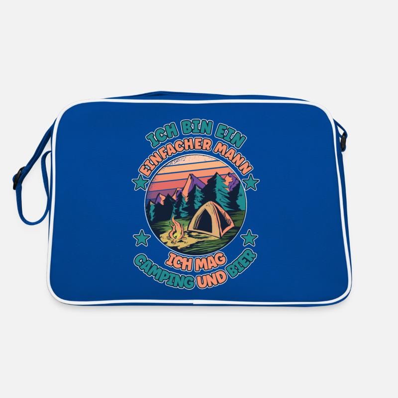 Ich Bin Ein Einfacher Mann Ich Mag Camping Bier Retro Tasche