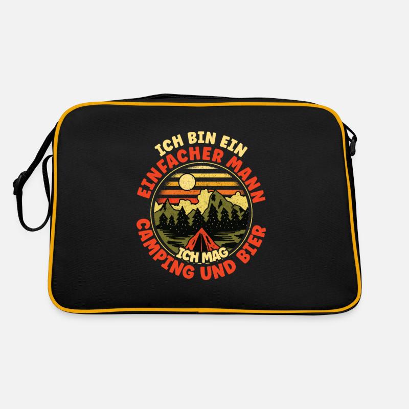 Ich Bin Ein Einfacher Mann Ich Mag Camping Bier Retro Tasche